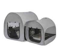 LUCKITTY Corralito portátil para gatos, sala de partos, recinto, recuperación postoperatoria, diseño de casa para estar mejor de pie, tienda de campaña plegable para mascotas para uso en interiores y