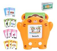Lucknel® Juguetes educativos en inglés a partir de 3 años - Juguete interactivo con micrófono - 224 imágenes en 112 tarjetas - Juego preescolar para aprender palabras en inglés para niños
