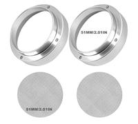 LUCKNIGHT 2 Piezas 51mm Embudo Dosificador Magnético, Anillo Dosificador Cafe, Embudo Cafetera Accesorios, con 2 Filtros de Café, para Filtros de Kaffee de 51 mm, Dosificación Precisa de Café Molido