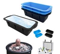 LUCKNIGHT Cubiteras para Hielo Grande, 2 Piezas Hieleras Cubitos Grande, Cubitera Silicona, Moldes Grandes para Congelador, Reutilizable Apto para Baños de Hielo, Congeladores y Frigoríficos