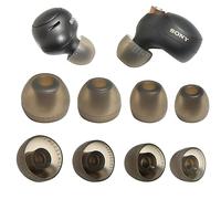 Luckvan Almohadillas de Repuesto para Auriculares Sony WF XBA MDR Series LinkBuds S/WF-C500/WF-C700N para Sony WF-1000XM5/WF-1000XM4/1000XM3 inalámbricos, 4 Pares, Color Negro