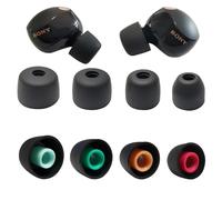 Luckvan Almohadillas de Silicona Suave para Auriculares Sony WF-1000XM5, Puntas de Repuesto para Sony WF-1000XM4 WF-1000XM3, 4 Pares, Color Negro