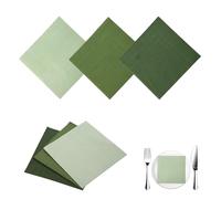 Luckwaii Servilletas Papel Verde Salvia 180 Piezas Servilletas Desechables Decoradas Suave Servilleta Cocktail Fiesta Cumpleaños 33x33cm Sage Green Napkins para Cumpleaños Boda Picnic Navidad Fiestas