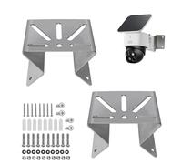 Luckwaii Soporte Esquina Metal para Eufy Solocam S340, 2 Piezas Soporte Camara Vigilancia de Acero Inoxidable con ángulo de Visión Amplio Adaptador Resistente para Cámara PTZ CCTV Interior y Exterior