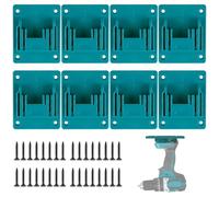 Luckwaii Soportes de Batería para Makita 18V, 8 Piezas Soporte de Taladro Eléctrico con 32 Tornillos, Soporte de Batería de Pared Portaherramientas para Taladro y Máquina de Taller 18V