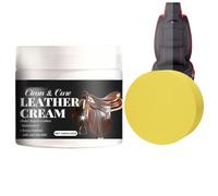 Luckxing Crema para Pulir Cuero - 120g Previene Grietas - Restaurador Y Abrillantador para Muebles De Cuero | para Asientos De Coche Sofa Sillon Cabecera Bolsos Chaquetas Zapatos