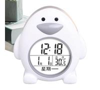 Luckxing Despertador para niños, Lindo Reloj Digital - Reloj de Escritorio pequeño en Forma de pingüino - Reloj Despertador Digital, Calendario perpetuo, Reloj para niños Que se Puede Despertar para