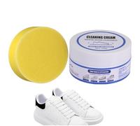 Luckxing Kit de limpieza de zapatos blancos | Crema Limpiadora para Zapatos Blancos con Esponja | Crema limpiadora para el hogar para el mantenimiento del calzado, para dormitorio de la universidad