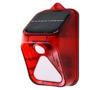 Luckxing Luz de accionamiento animal, accionamiento solar nocturno para animales, 4 modos, sensor de inducción para exteriores, luz de alarma solar, luz de seguridad de granja, sonido de alarma, IP65