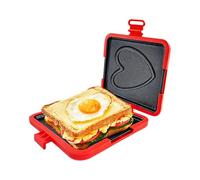 Luckxing Sandwichera para microondas, herramienta de cocina plegable y barbacoa para cocinar pizza, para viajes, residencia universitaria, hogar, apartamento, cocina, restaurante, hombres, mujeres