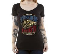 Lucky 13 Camiseta Mujer Freedom Wheel Ladies Negra XL