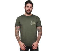Lucky 13 Camiseta Vintage Iron Tee Retro Verde L