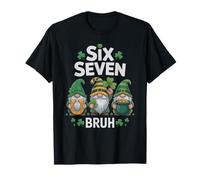 Lucky 67 St Patrick Gnomos Humor Gen Alpha Z Bruh Six Seven Camiseta