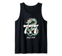Lucky 777 Dragon Eastern Art Spiritual Julio 7 2025 Diseño Camiseta sin Mangas