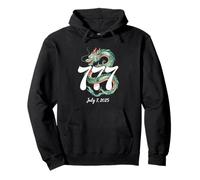 Lucky 777 Dragon Eastern Art Spiritual Julio 7 2025 Diseño Sudadera con Capucha