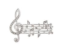 Lucky angel Broche con Logotipo de música de Diamantes de imitación, Nota Musical, micrófono, Pin de Metal, Cantante, Concierto, joyería de Lujo, Accesorios para Hombres y Mujeres, joyería