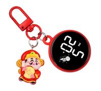Lucky Bag Charm, Led Electronic Watch Llavero, Llavero colgante, llavero portátil, accesorios para coche, llavero, bolsa de cierre con charm, mochila ornamento, llavero LED, llavero para bolsas, Gold