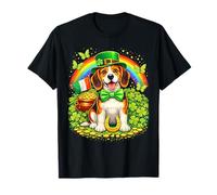 Lucky Beagle St Patrick’s Day Rainbow Shamrock Dog Lover Camiseta