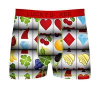 Lucky Boxer Calzoncillos Color Blanco para Hombre, Unitario LB003, XXL