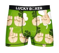 Lucky Boxer Calzoncillos Color Verde para Hombre, Unitario LB001, XXL