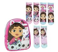 MOCHILA GUARDERIA PELUCHE GABBY'S DOLLHOUSE + Pack de 3 Calcetines infantiles diseño Gabby's Dollhouse Talla 27-30