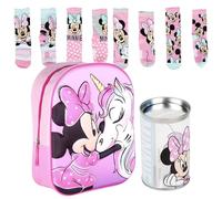 MOCHILA INFANTIL 3D MINNIE + Pack de 4 Calcetines infantiles diseño Minnie Talla 31-34