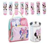 Mochila Infantil tiempo libre Estampado Minnie + Pack de 4 Calcetines infantiles diseño Minnie Talla 31-34