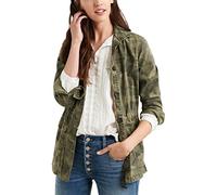 Lucky Brand - Chaqueta de manga larga con botones para mujer - Verde - M