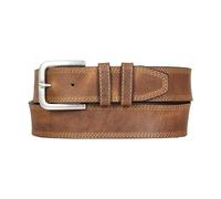 Lucky Brand Cinturón de cuero cosido con triple aguja para hombre, color marrón, 34 pulgadas, Beige Bronceado, 86 cm