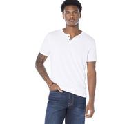 Lucky Brand Maglietta Venice Burnout con Scollo A Tacca Camiseta, Bright White, L para Hombre