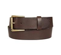 Lucky Brand Men's Leather Belt with Roller Buckle, Brown, 34