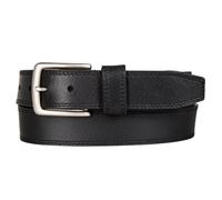 Lucky Brand Cinturón de cuero casual para hombre, Doble puntada, color negro, 36