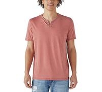 Lucky Brand Men's Venice Burnout Notch Neck tee Shirt, Cowhide, XL