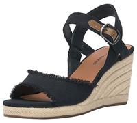 Lucky Brand Mindra, Sandalias con cuña Tipo Alpargatas Mujer, Negro, 41 EU
