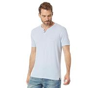Lucky Brand Venice Burnout Notch Neck tee Shirt Camiseta, Niebla Azul, L para Hombre