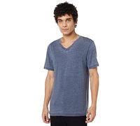 Lucky Brand Venice Burnout V-Neck tee Shirt Camiseta, Azul Marino (American Navy), Large para Hombre