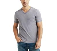 Lucky Brand Venice Burnout V-Neck tee Shirt Camiseta, Gris Escarcha, Large Hombres