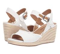 Lucky Brand Women's Mindra Wedge Sandal, White, 6.5 Wide