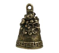 Lucky Brass Drop Bell Artesanía con diseño de fundición a presión para Fengshui Home Decor Car Keychain Pendant Good Luck Charm 3x6 Cm(C)