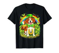 Lucky Brittany St Patrick’s Day Rainbow Shamrock Dog Lover Camiseta