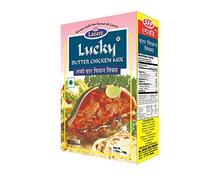 Lucky Butter Chicken Masala, receta y mezcla de condimentos para curry de pollo cremoso y sabroso [paquete de 5], sin conservantes, bajo en sodio