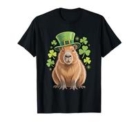 Lucky Capybara Leprechaun Hat Cute St Patrick’s Day Shamrock Camiseta