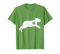 Lucky Capybara Silhouette Shamrock Irish St Patrick's Day Camiseta