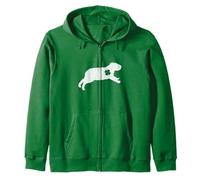 Lucky Capybara Silhouette Shamrock Irish St Patrick's Day Sudadera con Capucha
