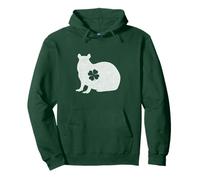 Lucky Capybara Silhouette Shamrock Irish St Patrick's Day Sudadera con Capucha