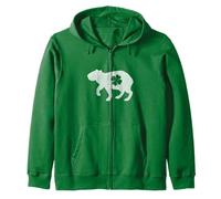 Lucky Capybara Silhouette Shamrock Irish St Patrick's Day Sudadera con Capucha