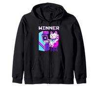Lucky Cat Arcade Ganador Retro Gaming Art Sudadera con Capucha