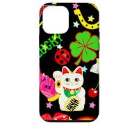 Lucky Cat Great Fortune - Abalorio japonés Carcasa para iPhone 12 Mini