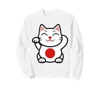 Lucky Cat Maneki Neko Fortune Emblema Icono Sudadera