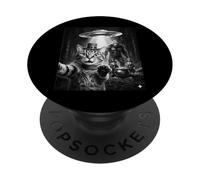 Lucky Cat Selfie Bigfoot Shamrock Día de San Patricio PopSockets PopGrip Adhesivo
